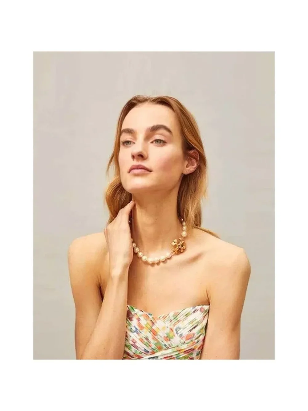 Tory Burch Roxanne Pearl Necklace Gold/ Ivory OS